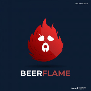 Beerflame Red Logo Design Illustration Download From Coreldrawdesign