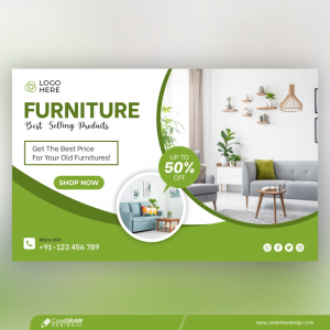 Furniture Banner Template Style Free Vector Design