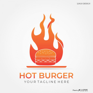 Hot Burger Fire Logo Design Template Download From Coreldrawdesign