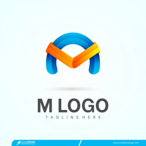 M Letter Gradient Logo Template Design Premium Vector