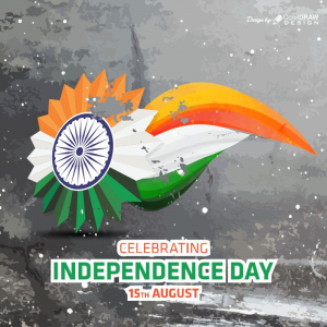 Independence Day 15th August Creative Dull Paper Greeting Download From Coreldrawdesign