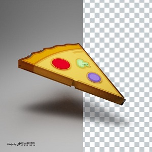 Pizza Icon 3D Rendered Glass Effect Download Free Image and PNG from Coreldrawdesign