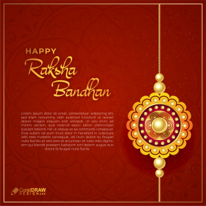 Happy Raksha Bandhan Festival Rakhi Creative Wishes Lettering Card