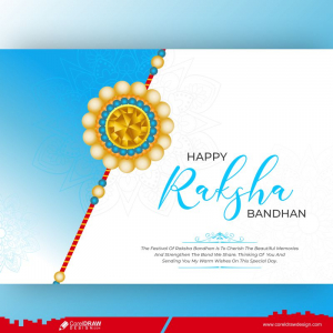 Raksha Bandhan Indian Traditional Style White Greeting Design Free Vector