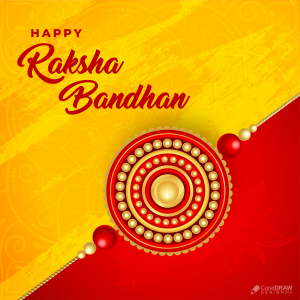Beautiful Happy Raksha Bandhan Lettering Wishes Card