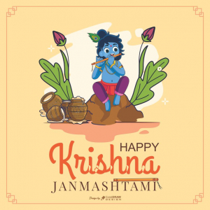 Krishna Janmashtami Vector CDR Download From Coreldrawdesign