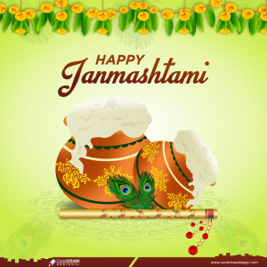 Janmashtami Happiness Festival Of India Background Premium Vector