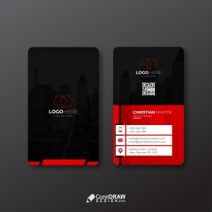 Abstract Corporate Red Horizontal Professional Business  Card