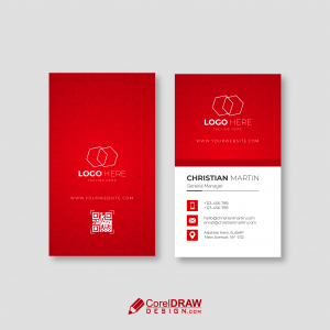 Professional Red Corporate Company Business Card