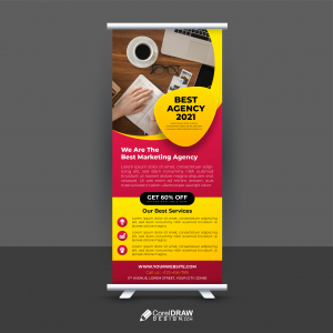 Abstract Colorful Roll up banner template