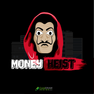 Money Heist Face Mask Vector Free