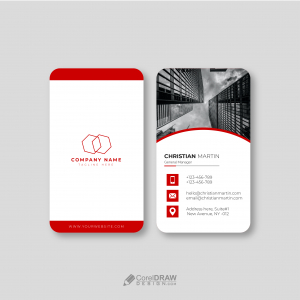 Professional Red Corporate Business Card