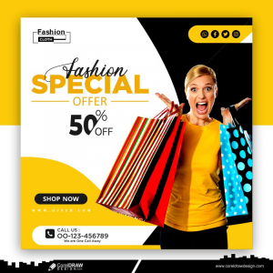 Banner Template For Online Fashion Sale Free Premium Vector