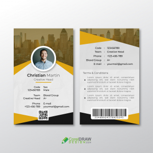Abstract Corporate Company Identity Card Template