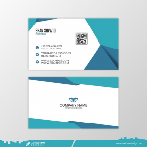Geometric Professional Business Card Design Free Vector