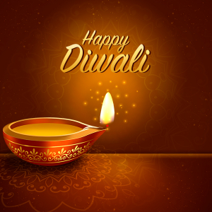 Happy Diwali with Diya Beautiful Background Free PSD 