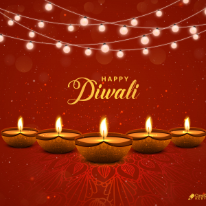 Happy Diwali Cultural String Lights Diya Vector Background