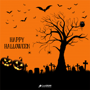 Scary Horror Halloween Wishes Card Background