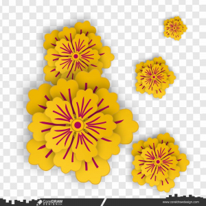 Yellow Colour Flower Diwali Traditional Festival Background Vector Design