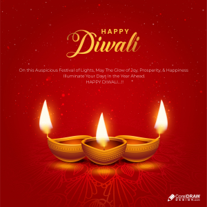 Creative Beautiful Happy Diwali Wishes Wishing Card Vector Template