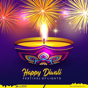 Dipawali Indian Festival Diya Lamp Vector