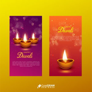 Beautiful Happy Diwali Social Media Post story Vector Template