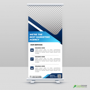 Corporate Company Advertisement Roll up Banner template