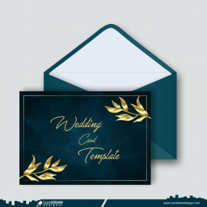 Wedding Card & Envelope Background Free Vector Design