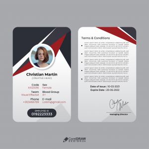 Corporate Elegant ID Card Identity Card Vector Template