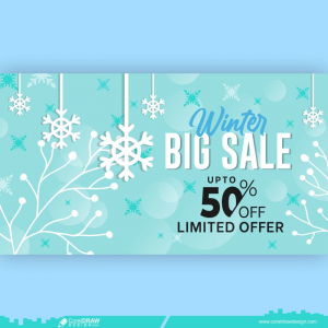 Winter Sale Banner Free Premium Vector