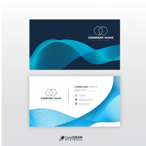 Abstract Premium Blue Corporate Business Card Vector Template
