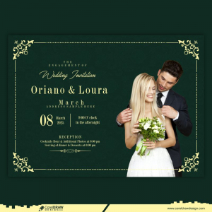 Engagement Invitation Template Free Vector