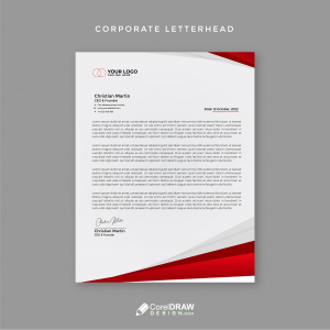 Professional Red Corporate Premium Letterhead Template