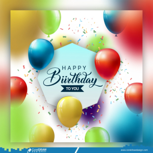 Realistic Birthday Background Free Vector