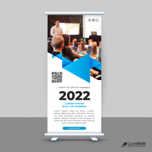 Abstract Trendy Corporate Roll up Banner Template Vector