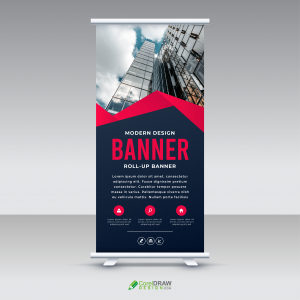 Abstract Premium Corporate Roll up Banner Vector Template