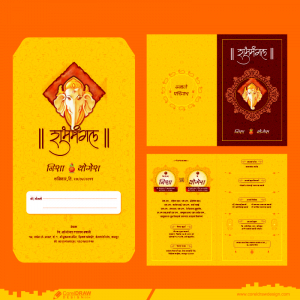  Indian Wedding Card Free Vector Design
