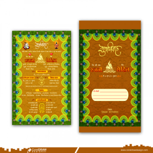 Indian Traditional Style Card Wedding Design