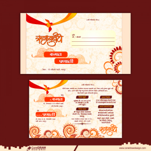 Elegant Wedding Cards Consist Of Various Kinds Of Flowers Vector