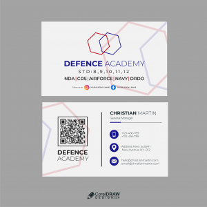 Simple Academy Elegant Trendy Realistic Business Card Vector