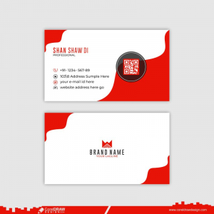 Red Corporate Business Card Free Vector