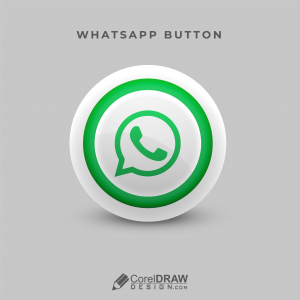 Abstract Beautiful Whatsapp Social Media Button Vector