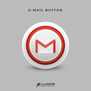 Abstract 3D Realistic Gmail Button Icon