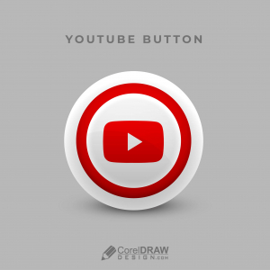 Abstract 3d Youtube Icon Button Vector
