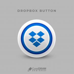 Abstract 3d Online Storage Dropbox Icon Button Vector
