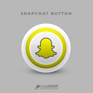 Abstract 3d Social Media Snapchat Icon Button Vector