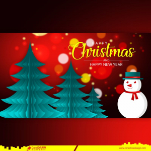 Christmas sparkling background banner snowman Free Vector Design
