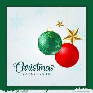 christmas ball hanging background free vector