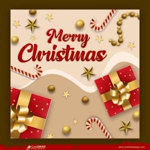 Merry Christmas Text & Gift Background