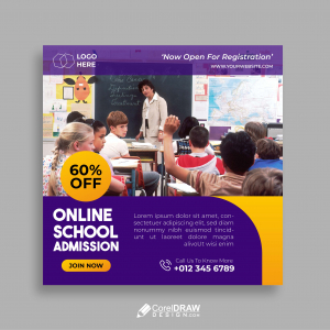 Corporate School Admission Social Media Story Vector Template
